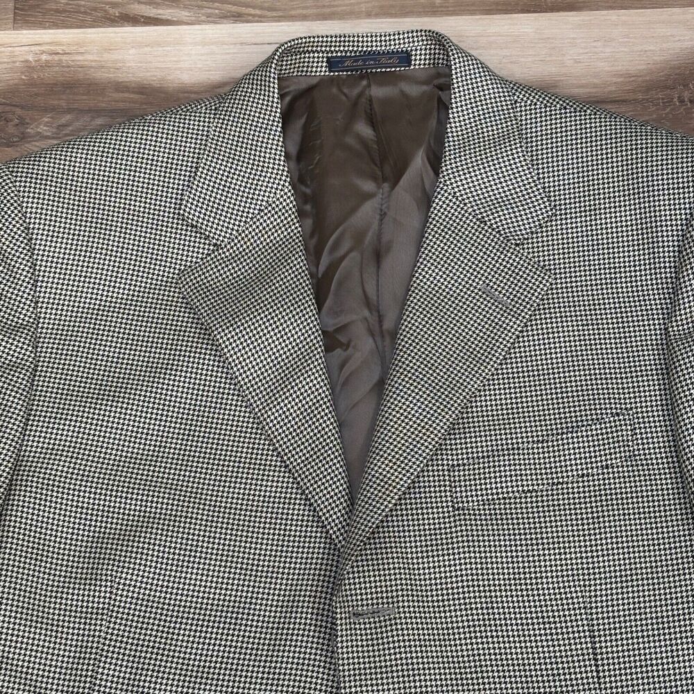 Trussini Blazer Mens 44R Gray Silk Wool Cashmere 3 Button Coat Sport Jacket